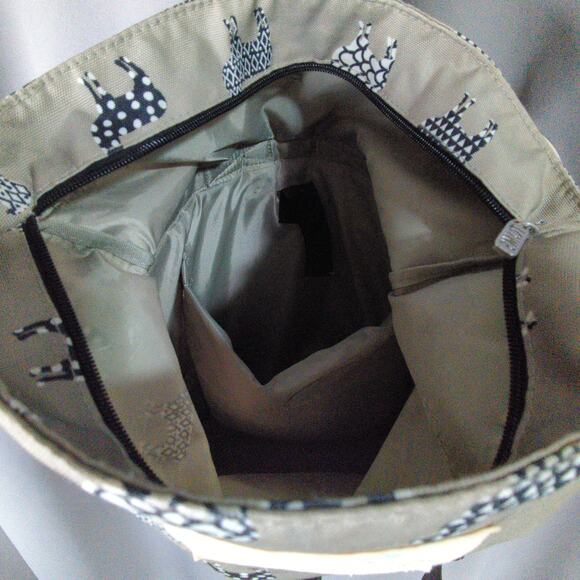 TOMS Beige and Black Animal Print Backpack - Picture 11 of 12